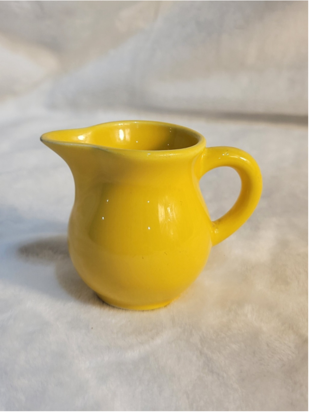 Vintage Harlequin Yellow Toy Creamer